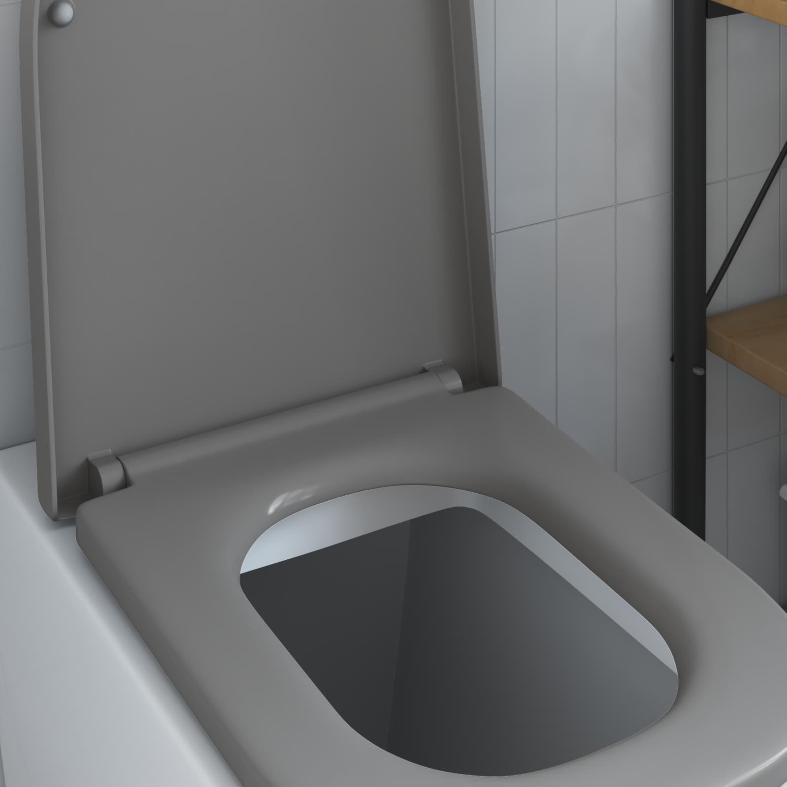 WC daska Siva 47,5 x 35 x 3,6 cm Duroplast