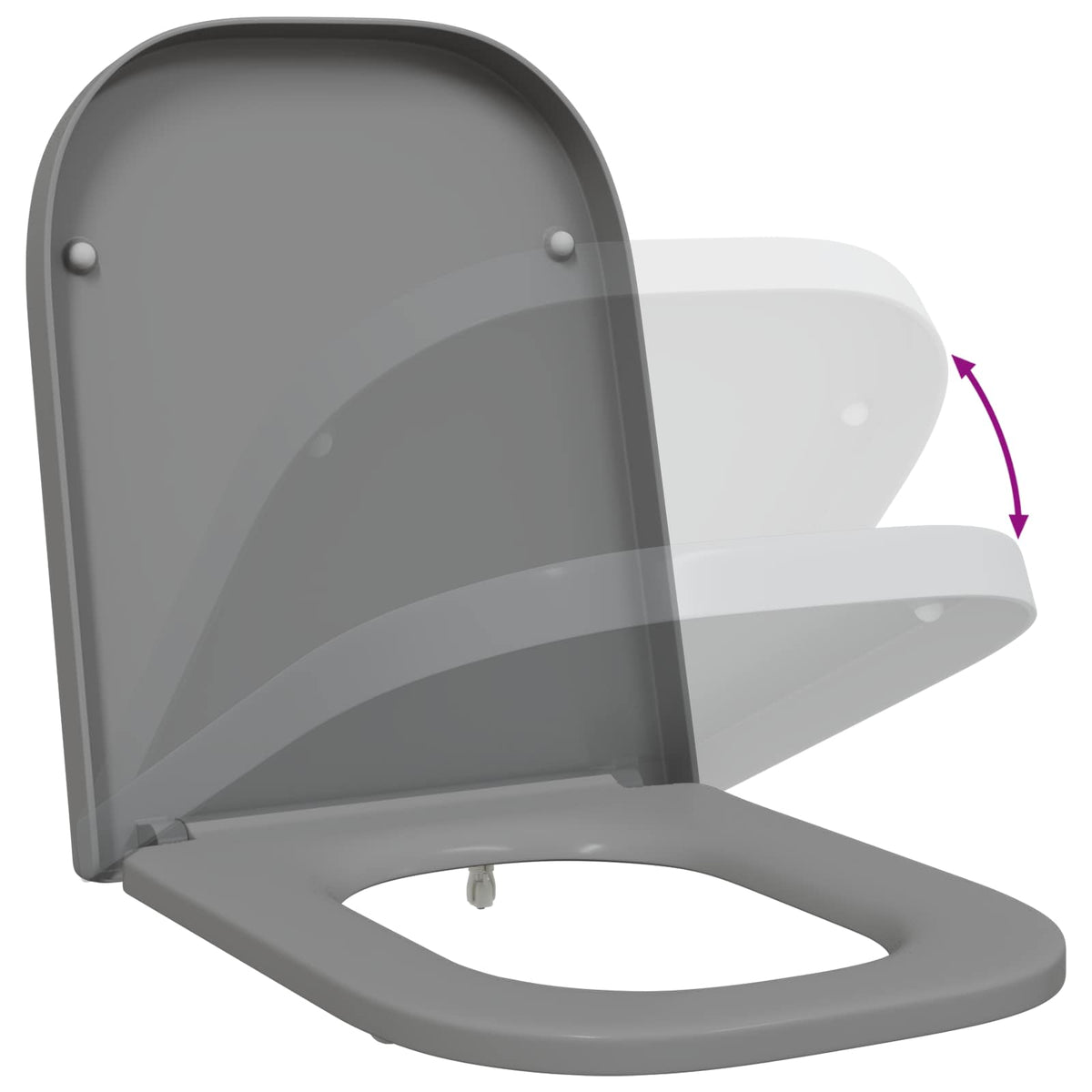 WC daska Siva 47,5 x 35 x 3,6 cm Duroplast