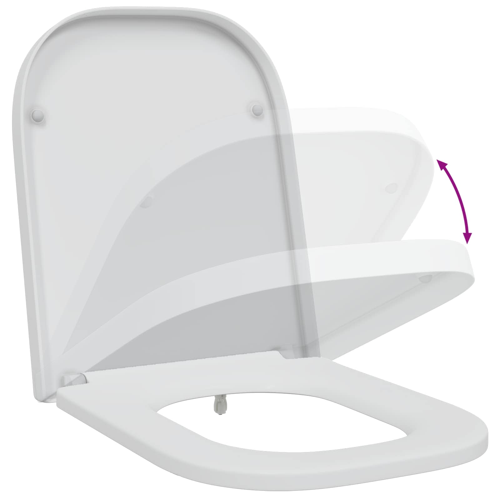 WC daska Bijelo 47,5 x 35 x 3,6 cm Duroplast