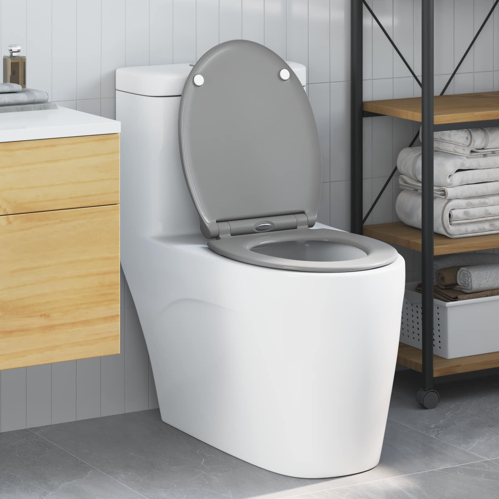 WC daska Siva 47 x 37,5 x 3,8 cm Duroplast