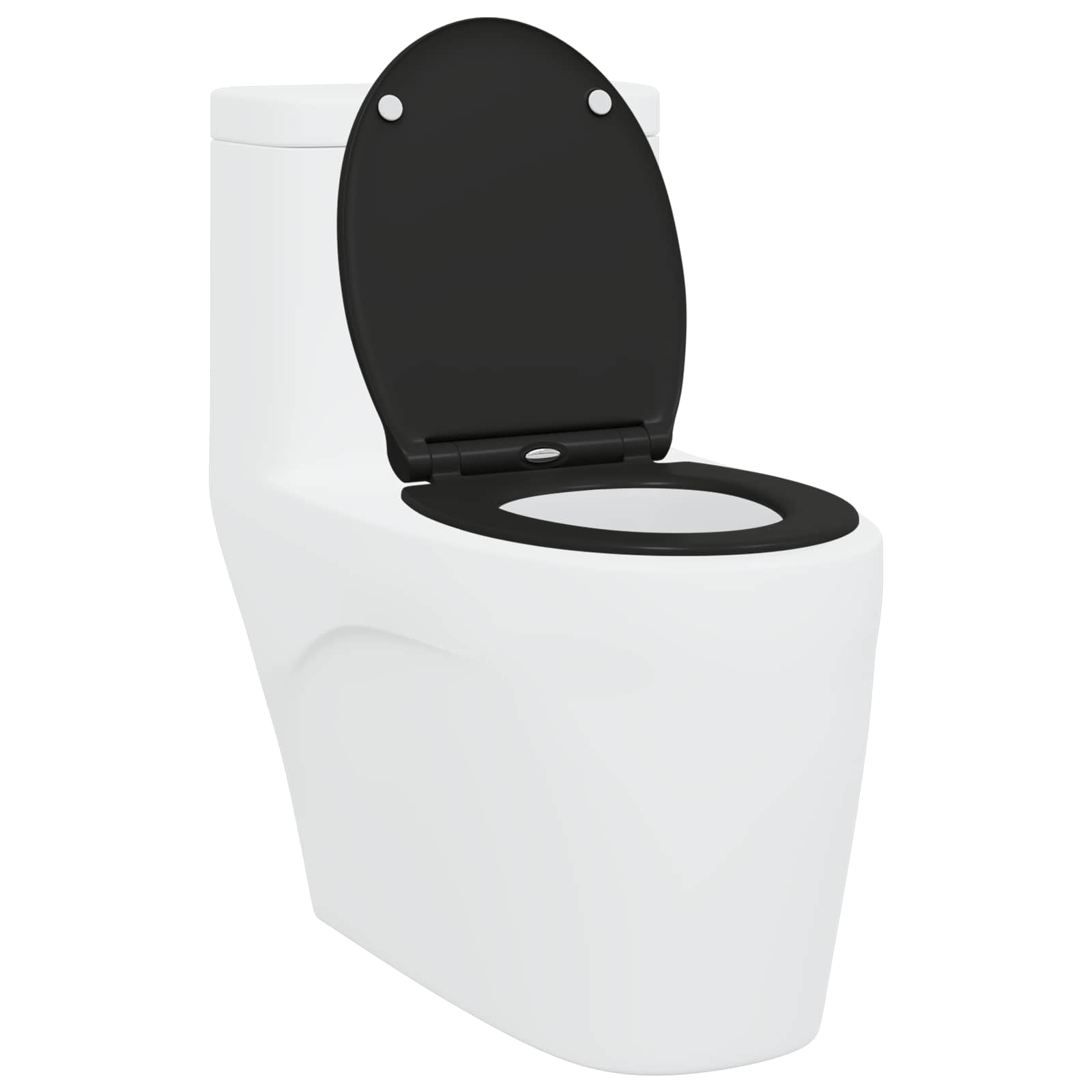 WC daska Crna 47 x 37,5 x 3,8 cm Duroplast