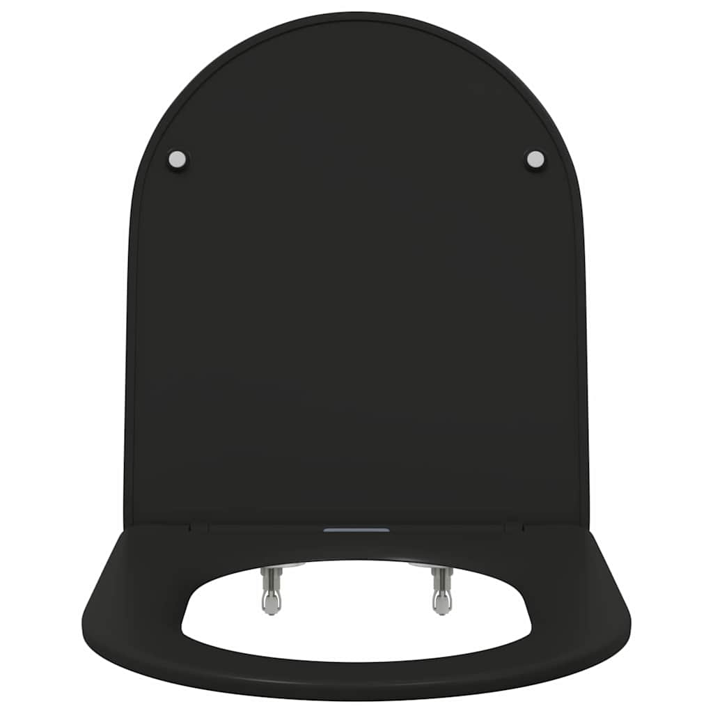 WC daska Crna 47 x 36 x 3,4 cm Duroplast