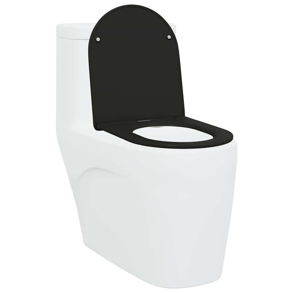 WC daska Crna 47 x 36 x 3,4 cm Duroplast