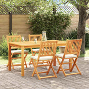 Sklopiva stolica s jastukom 4 pcs Bijelo 49 x 57,5 x 92 cm