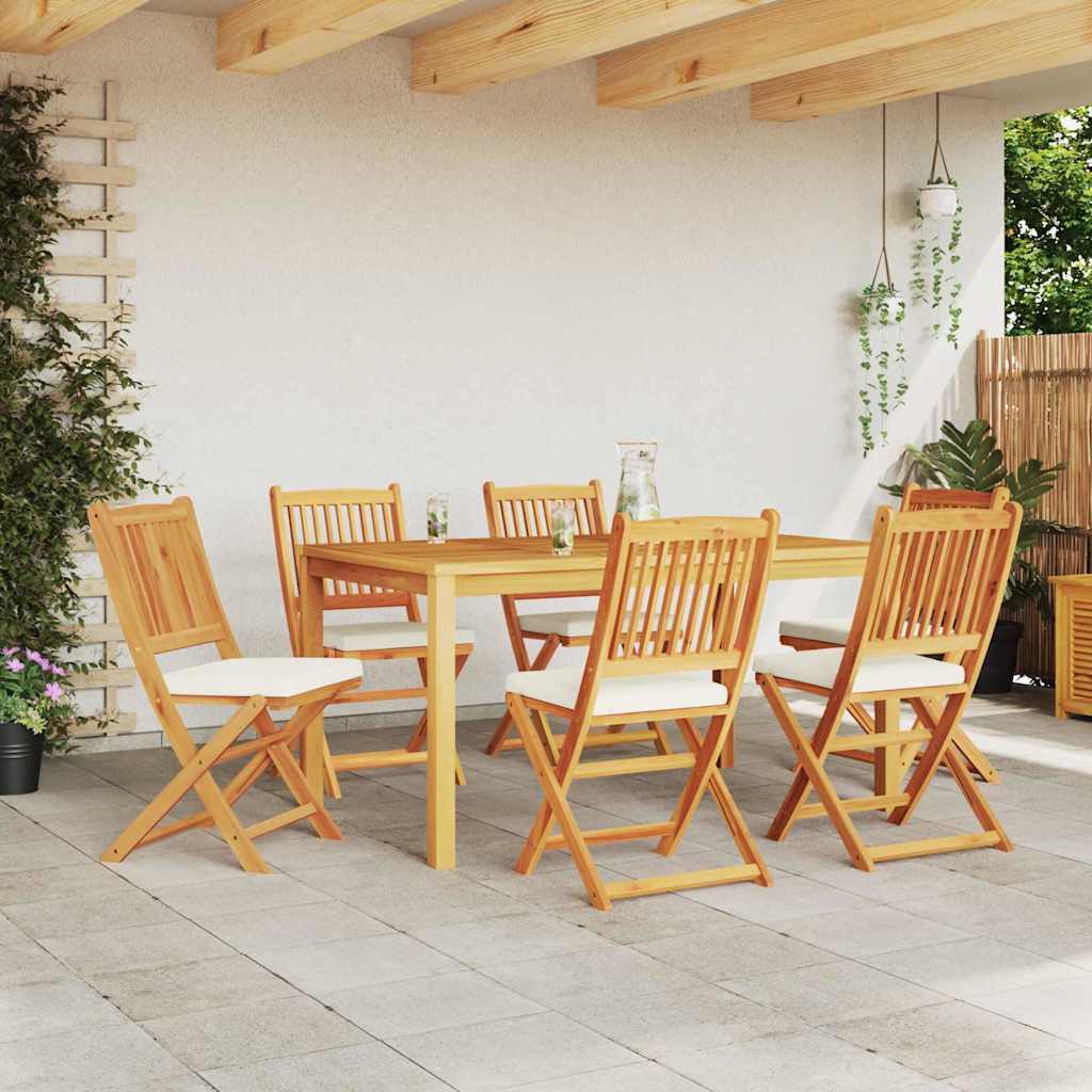 Sklopiva stolica s jastukom 6 pcs Bijelo 49 x 57,5 x 92 cm