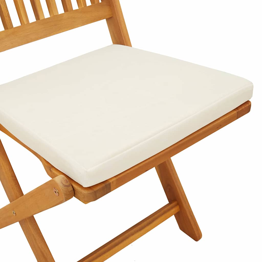 Sklopiva stolica s jastukom 8 pcs Bijelo 49 x 57,5 x 92 cm