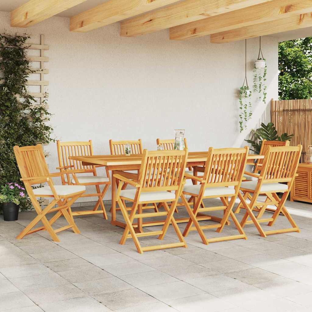 Sklopiva stolica s jastukom 8 pcs Bijelo 49 x 57,5 x 92 cm