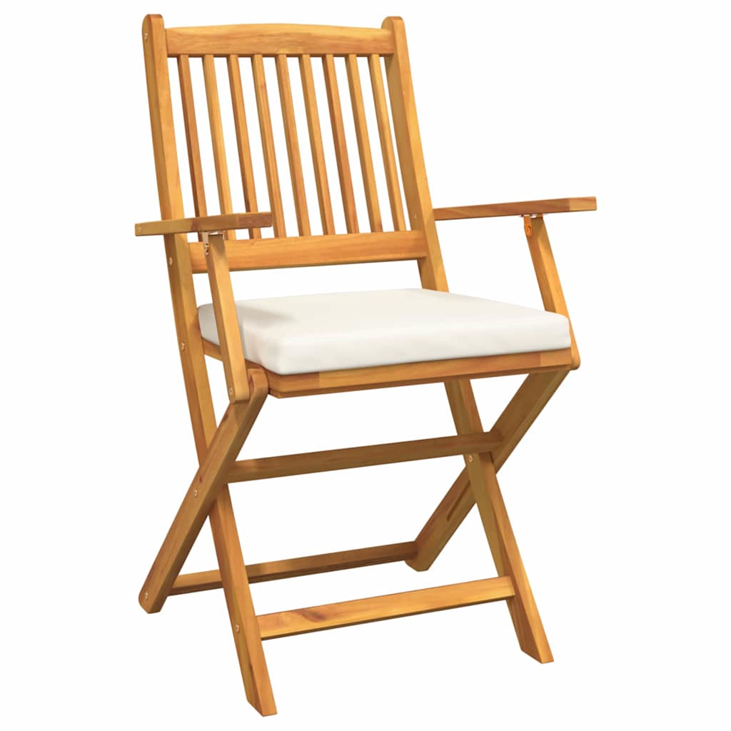 Sklopiva stolica s jastukom 8 pcs Bijelo 49 x 57,5 x 92 cm