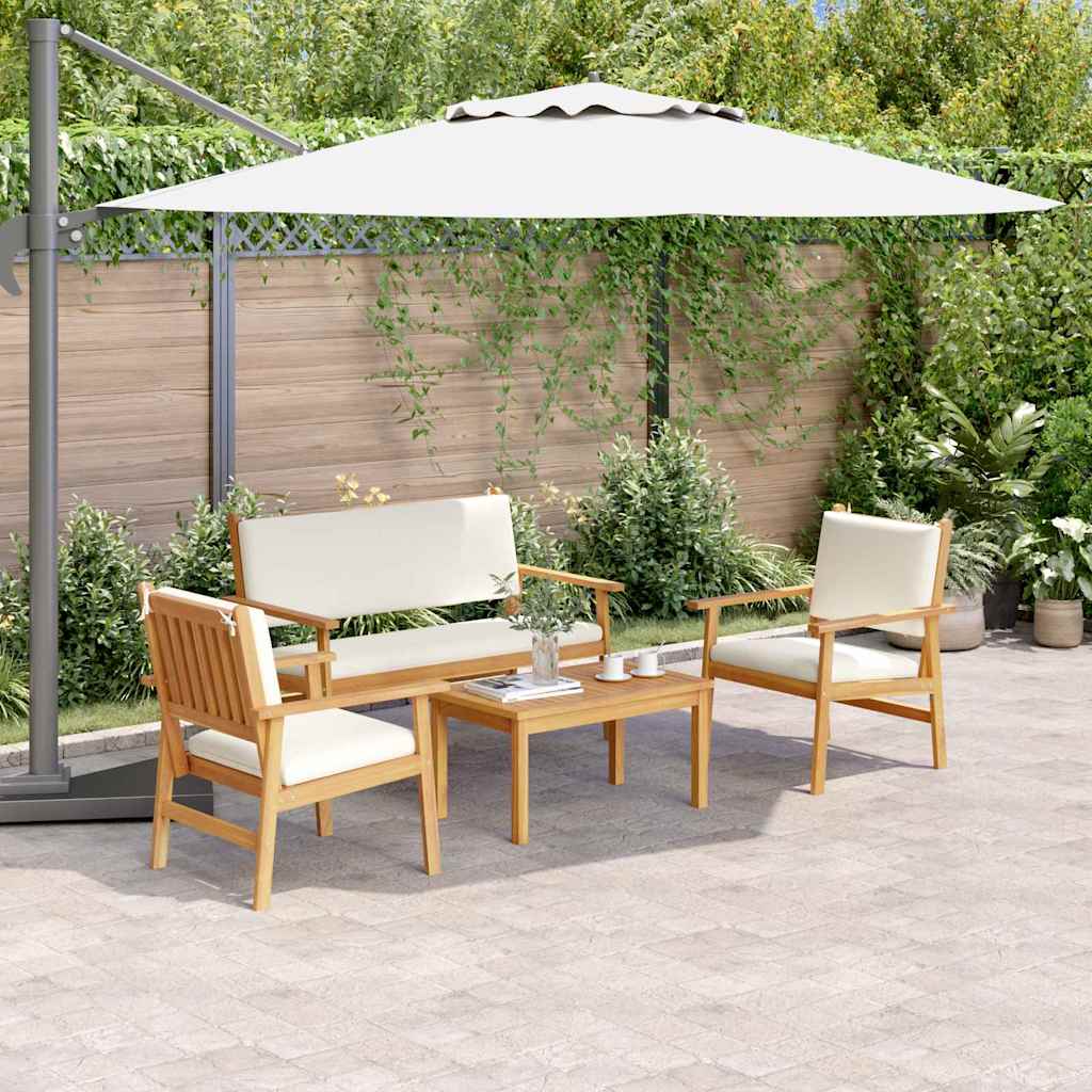Sjedeća garnitura za vrt 4 pcs Smeđa 120 x 65,5 x 79 cm