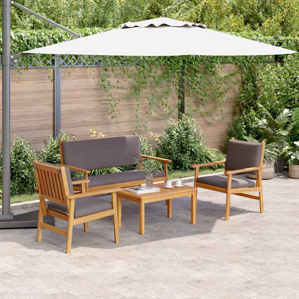 Sjedeća garnitura za vrt 4 pcs Smeđa 120 x 65,5 x 79 cm