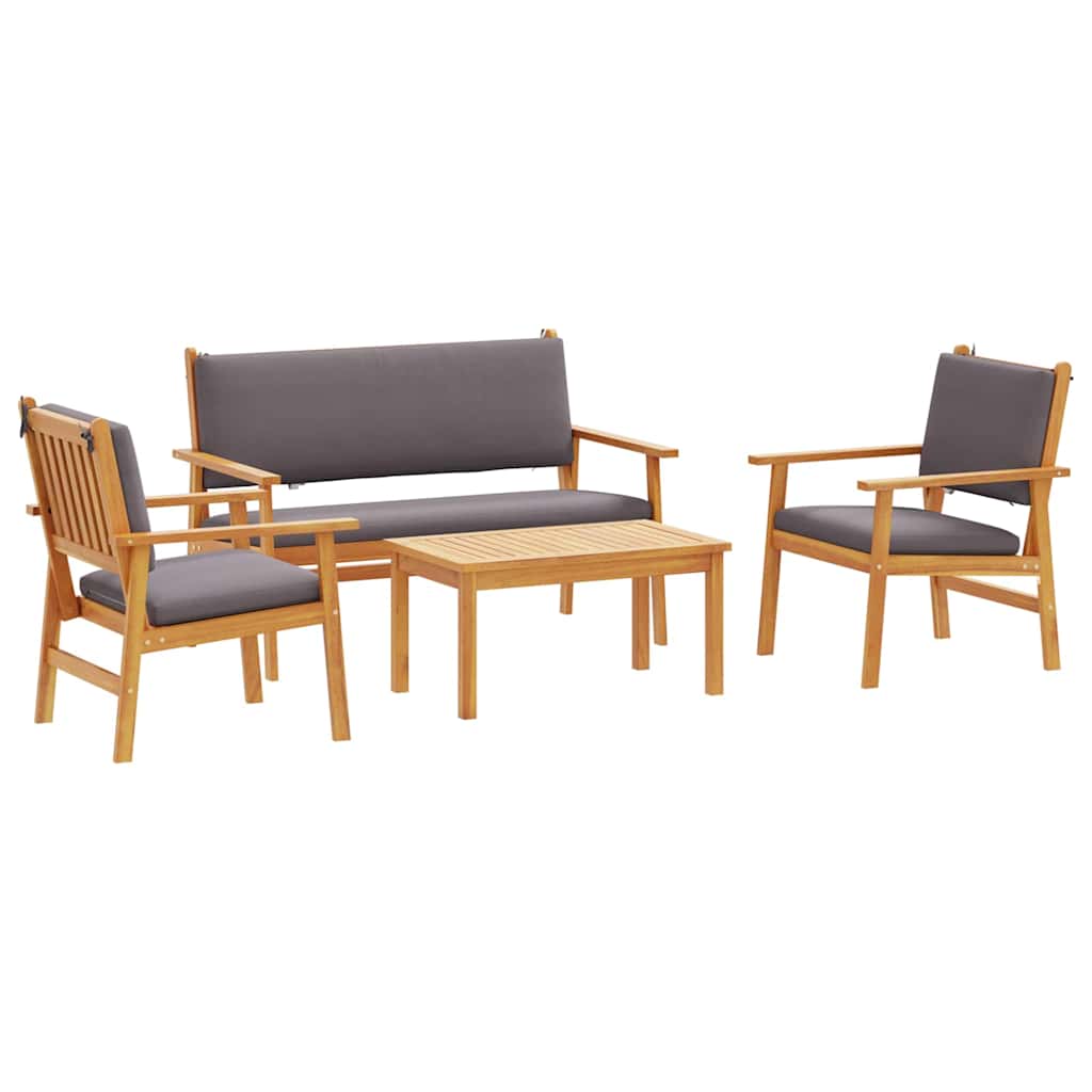 Sjedeća garnitura za vrt 4 pcs Smeđa 120 x 65,5 x 79 cm