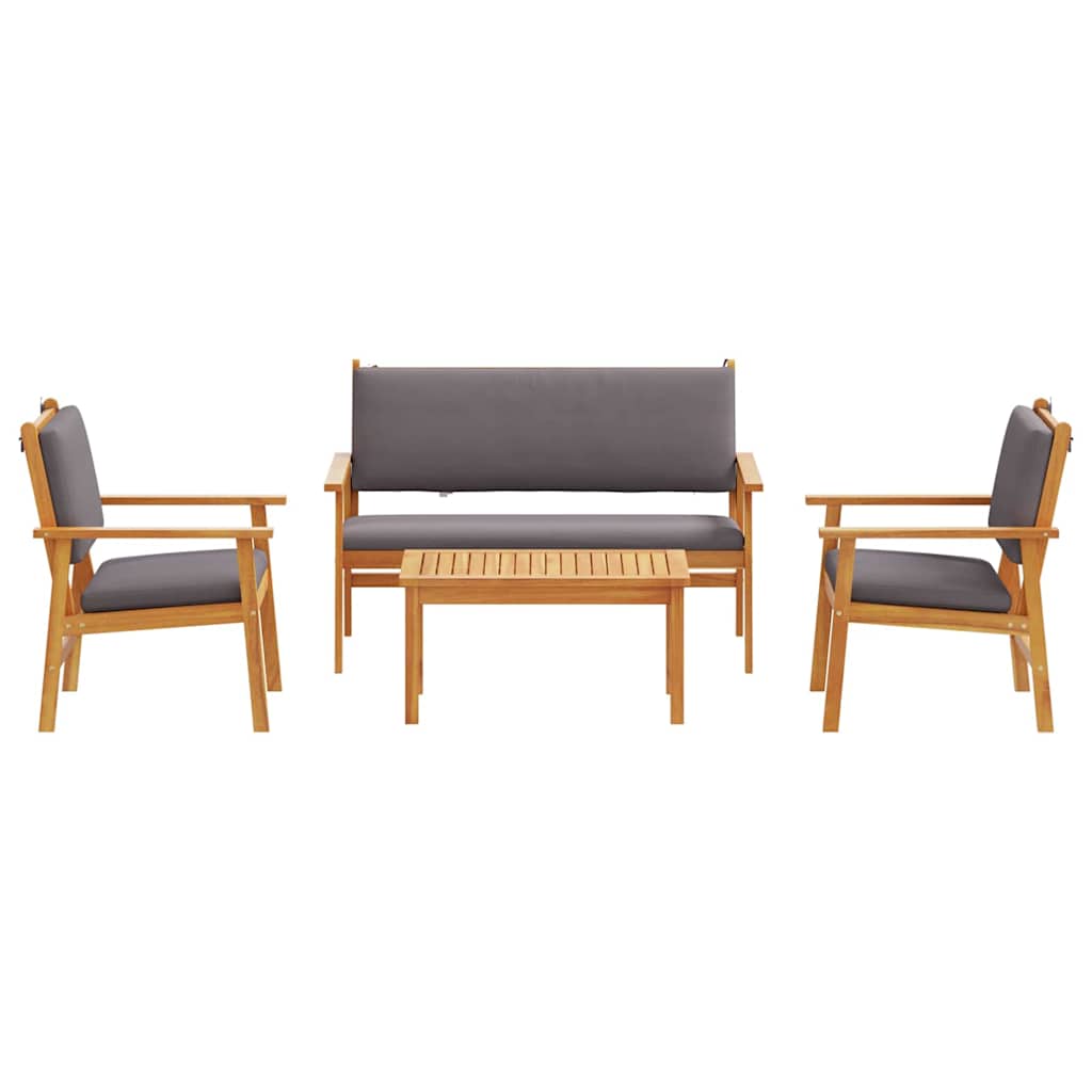 Sjedeća garnitura za vrt 4 pcs Smeđa 120 x 65,5 x 79 cm