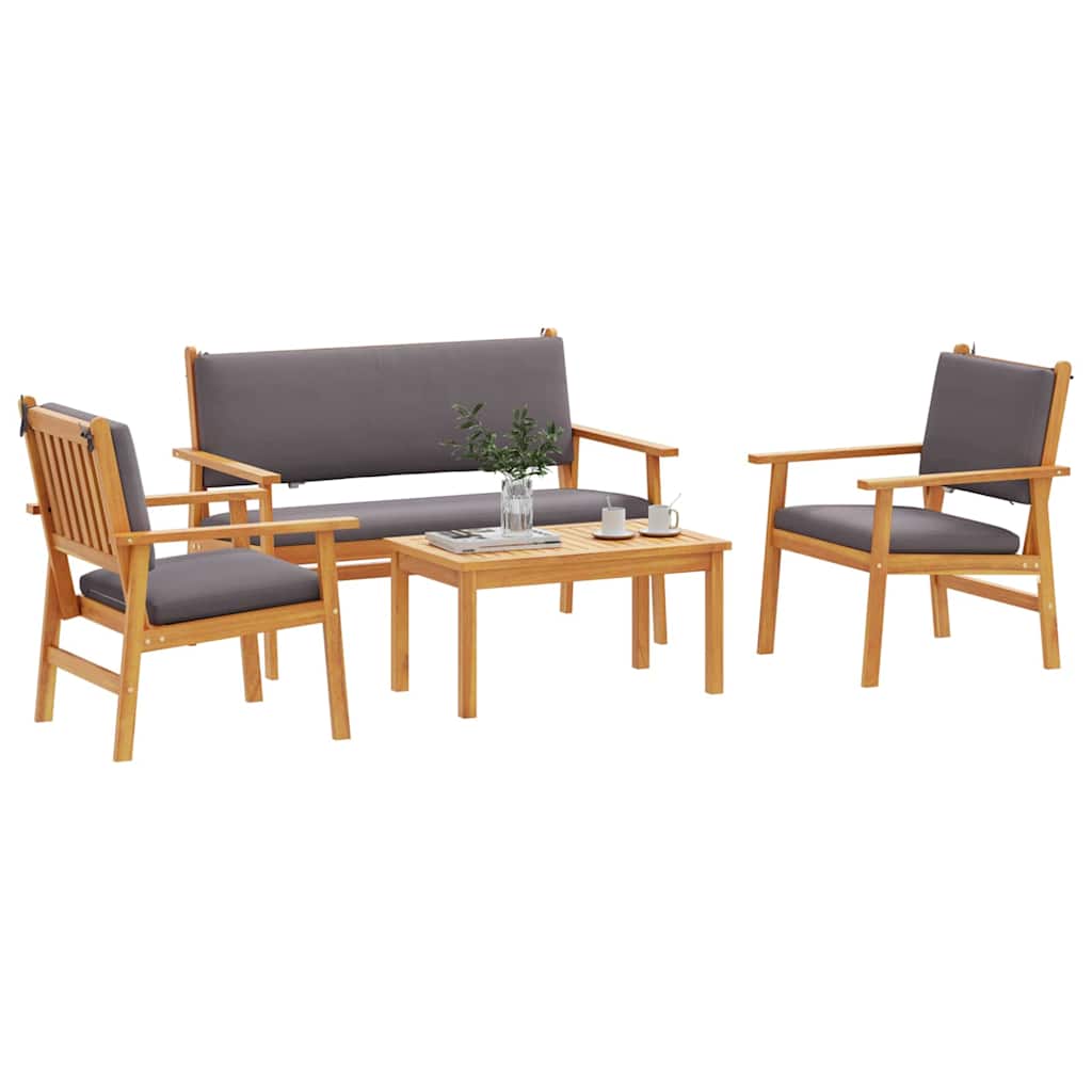 Sjedeća garnitura za vrt 4 pcs Smeđa 120 x 65,5 x 79 cm