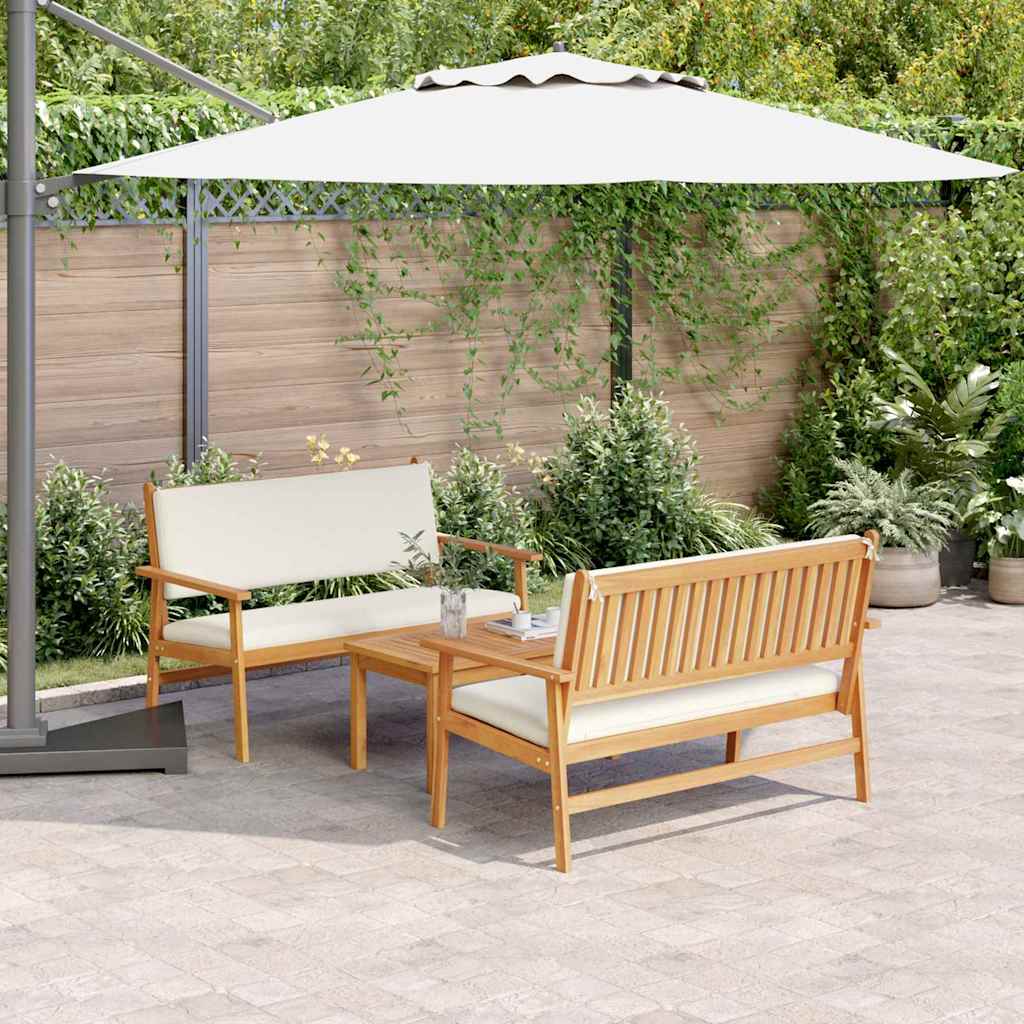 Sjedeća garnitura za vrt 3 pcs Smeđa 120 x 65,5 x 79 cm