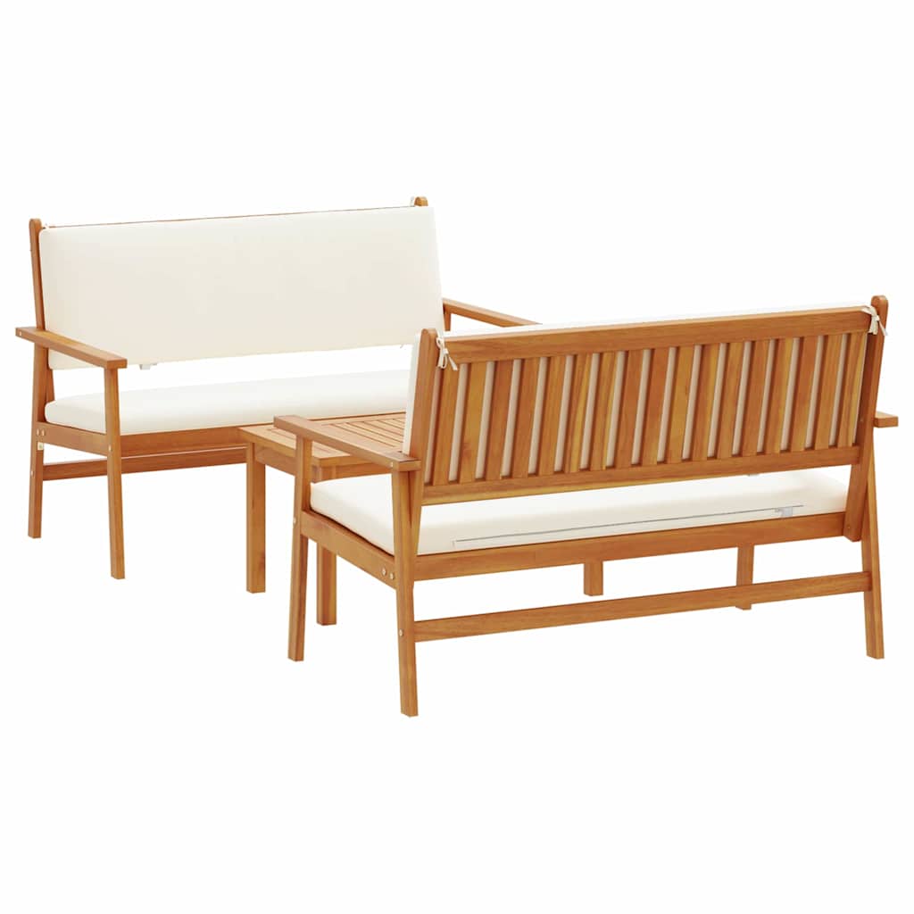 Sjedeća garnitura za vrt 3 pcs Smeđa 120 x 65,5 x 79 cm