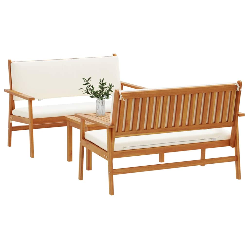 Sjedeća garnitura za vrt 3 pcs Smeđa 120 x 65,5 x 79 cm