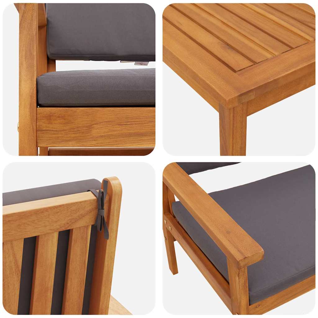 Sjedeća garnitura za vrt 3 pcs Smeđa 120 x 65,5 x 79 cm