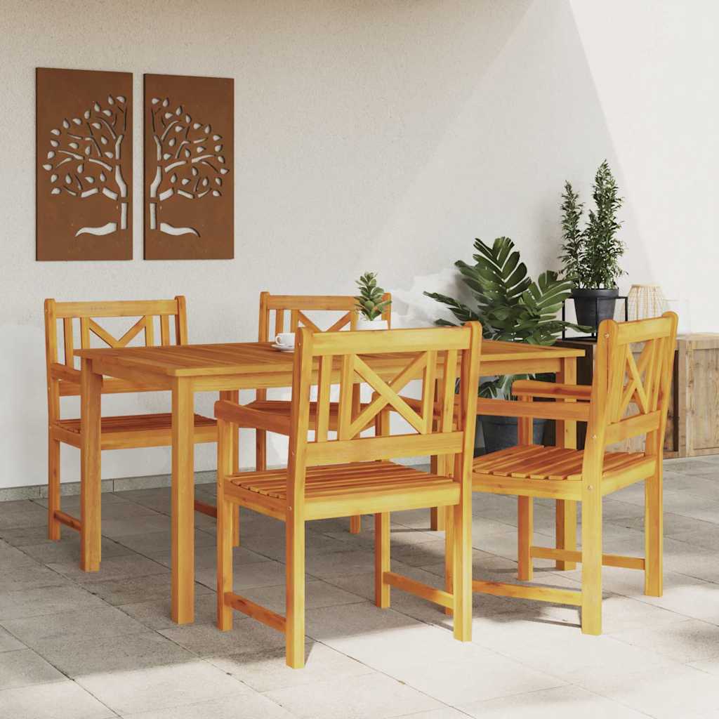 Vanjska klupa 4 pcs Prirodna 56 x 55,5 x 90 cm
