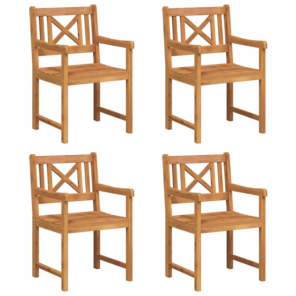 Vanjska klupa 4 pcs Prirodna 56 x 55,5 x 90 cm