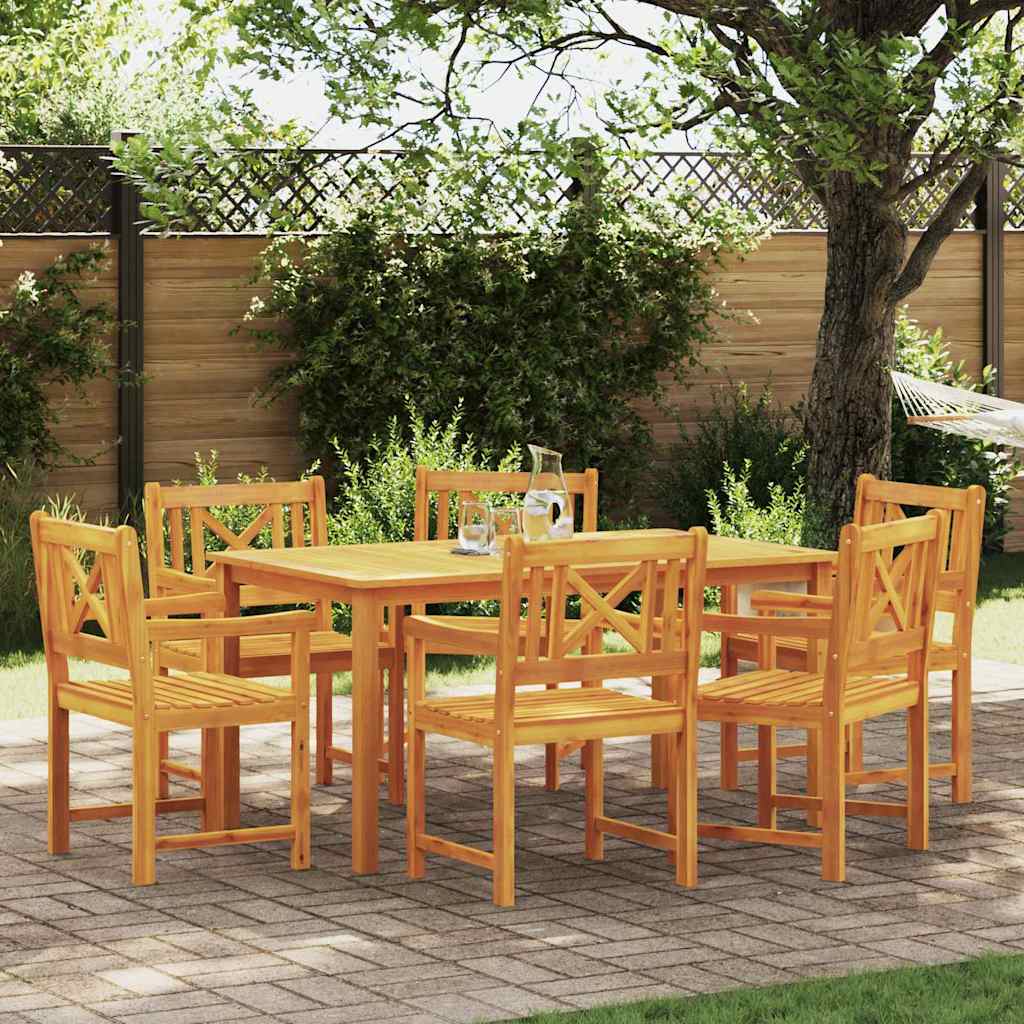 Vanjska klupa 6 pcs Prirodna 56 x 55,5 x 90 cm