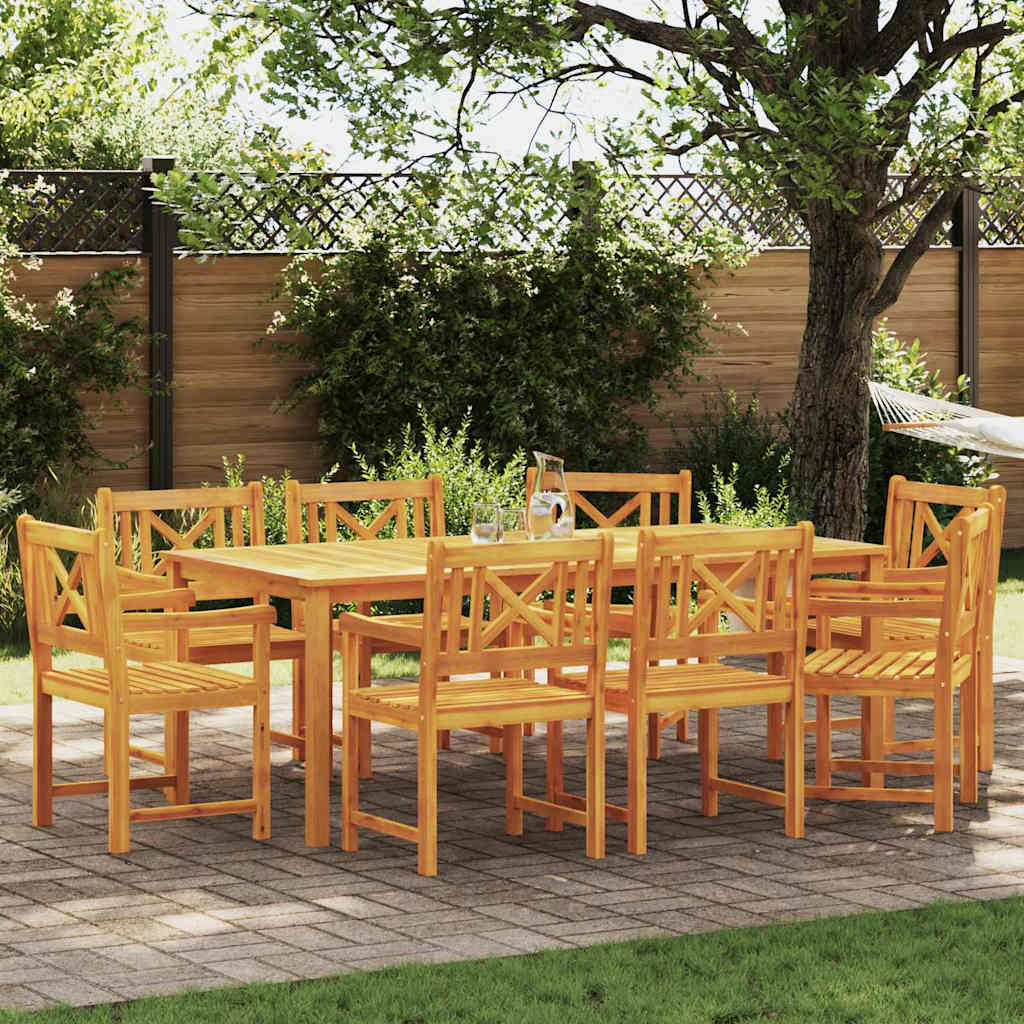 Vanjska klupa 8 pcs Prirodna 56 x 55,5 x 90 cm