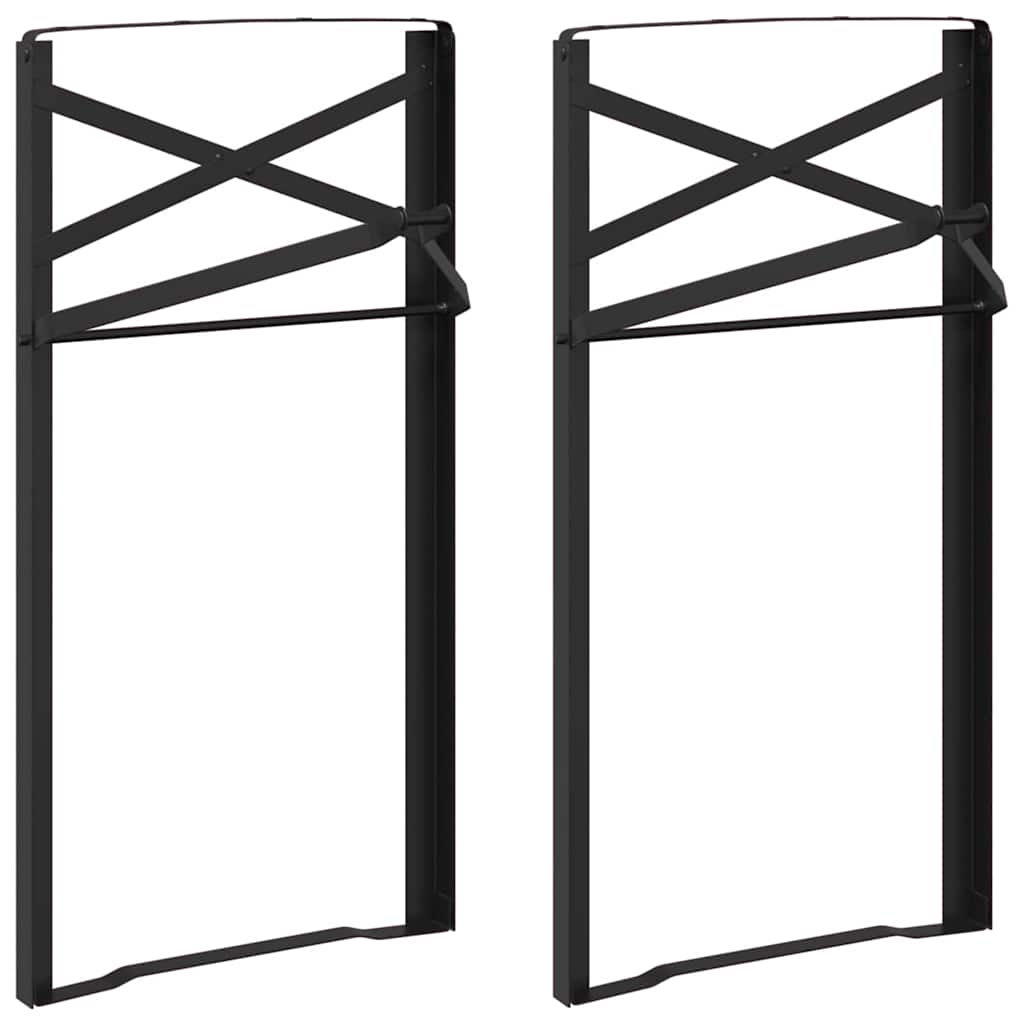 Noga za Pivski Stol 2 pcs Crna 39 x 3 x 75 cm