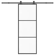 Klizna vrata s priborom 76 x 205 cm od ESG stakla i aluminija