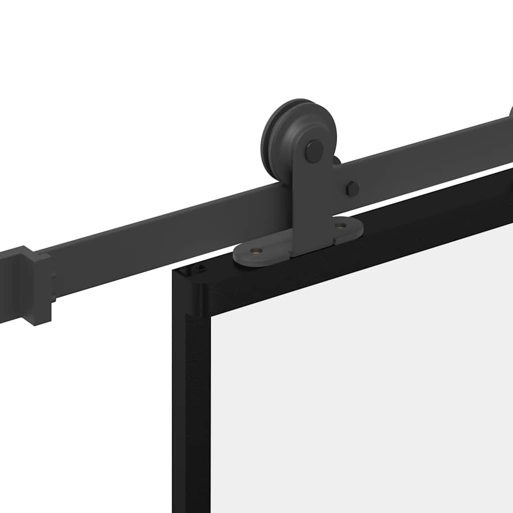 Klizna vrata s priborom 76 x 205 cm od ESG stakla i aluminija