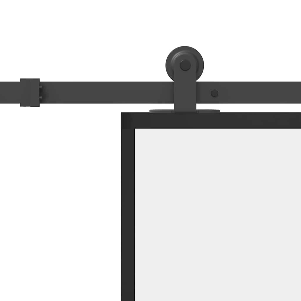 Klizna vrata s priborom 76 x 205 cm od ESG stakla i aluminija