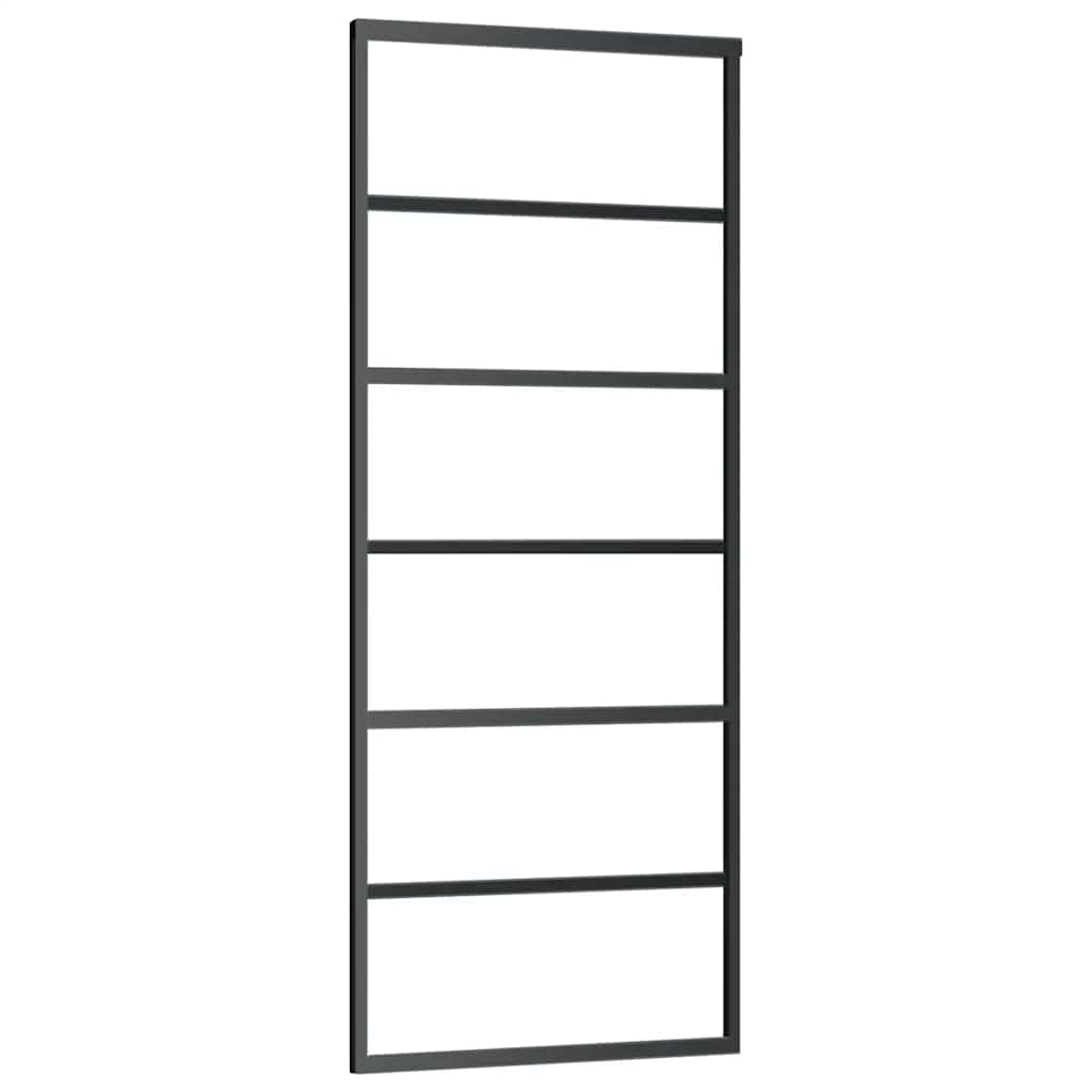 Klizna vrata s priborom 76 x 205 cm od ESG stakla i aluminija