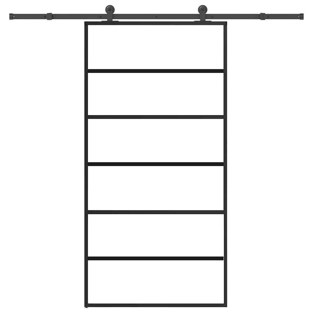 Klizna vrata s okovom 102x205 cm ESG staklo i aluminij