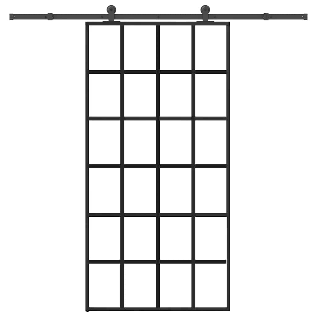 Klizna vrata s okovom 102x205 cm ESG staklo i aluminij