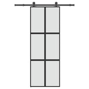 Klizna vrata s priborom 76 x 205 cm kaljeno staklo i aluminij