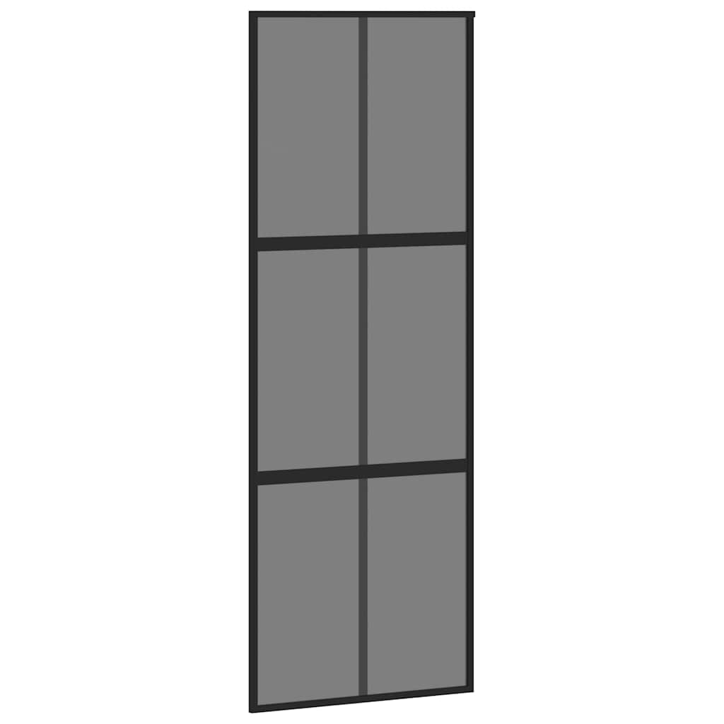 Klizna vrata s priborom 76 x 205 cm kaljeno staklo i aluminij