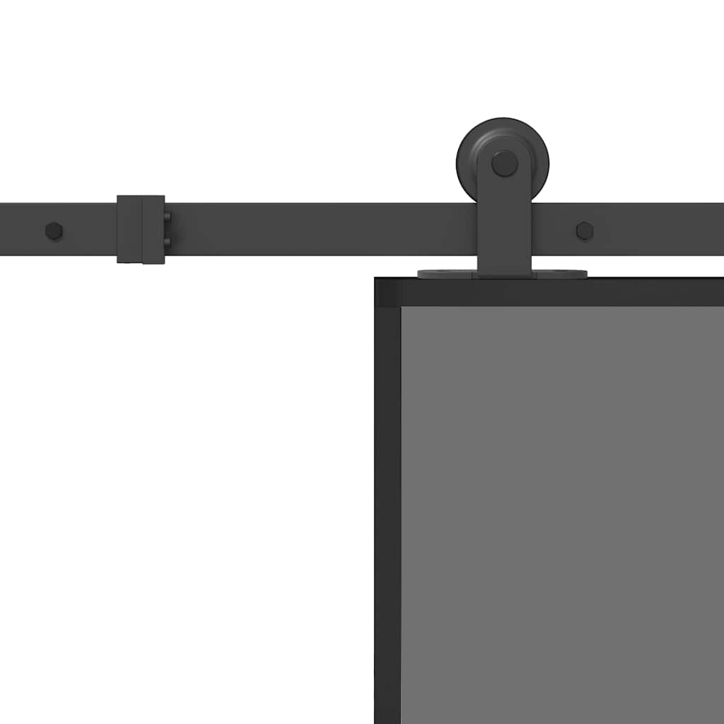 Klizna vrata s priborom 76 x 205 cm kaljeno staklo i aluminij