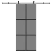 Klizna vrata s priborom 90 x 205 cmkaljeno staklo i aluminij