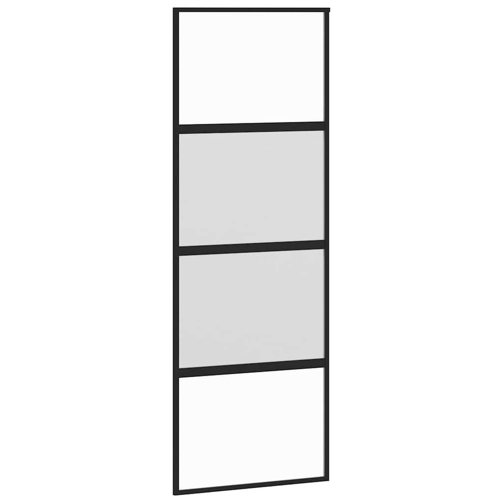 Klizna vrata s priborom 76 x 205 cm kaljeno staklo i aluminij