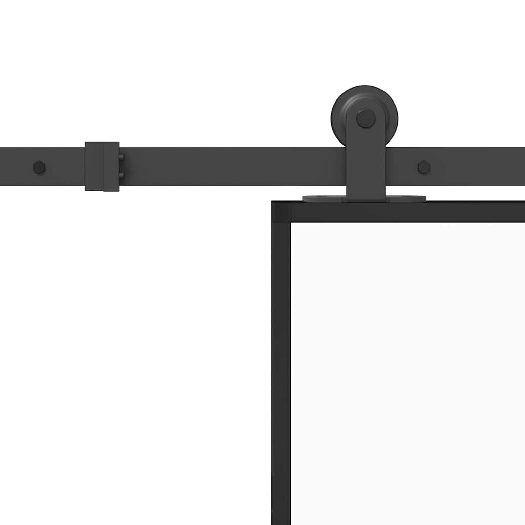 Klizna vrata s priborom 76 x 205 cm kaljeno staklo i aluminij