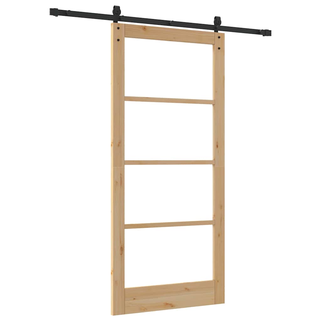 Klizna vrata ORKDAL Prirodna i crna 93 x 202 cm