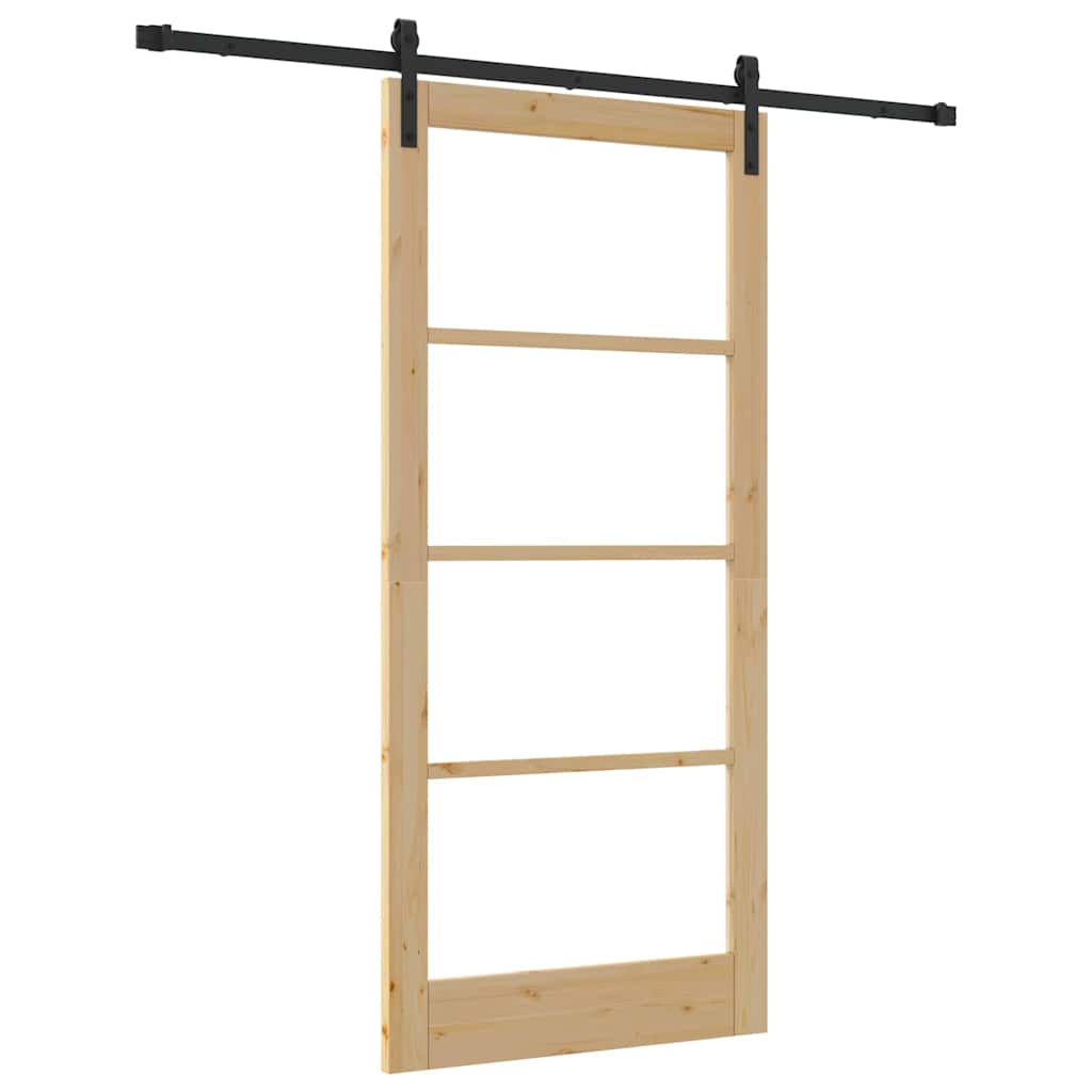 Klizna vrata ORKDAL Prirodna i crna 93 x 202 cm