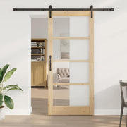 Klizna vrata ORKDAL Prirodna i crna 93 x 211 cm
