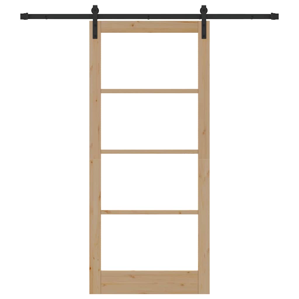 Klizna vrata ORKDAL Prirodna i crna 93 x 211 cm