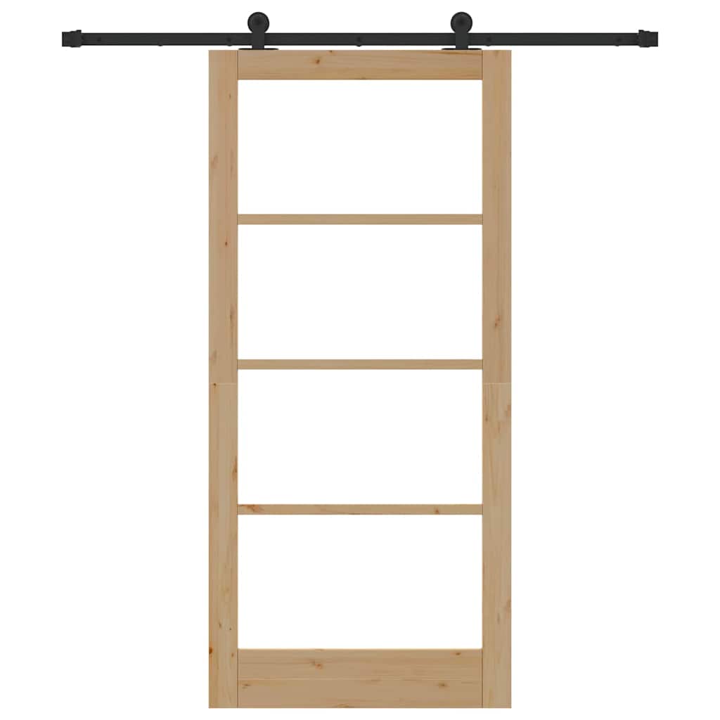 Klizna vrata ORKDAL Prirodna i crna 93 x 202 cm
