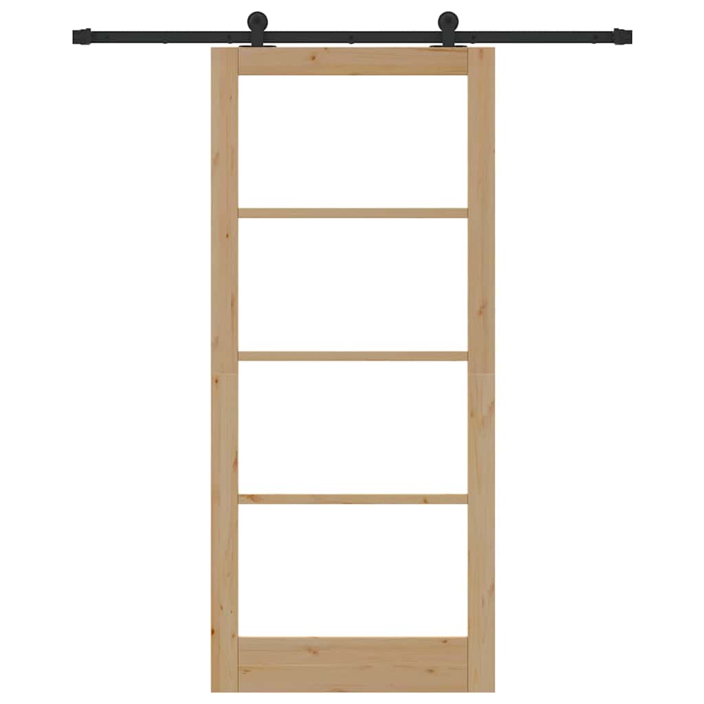 Klizna vrata ORKDAL Prirodna i crna 93 x 211 cm