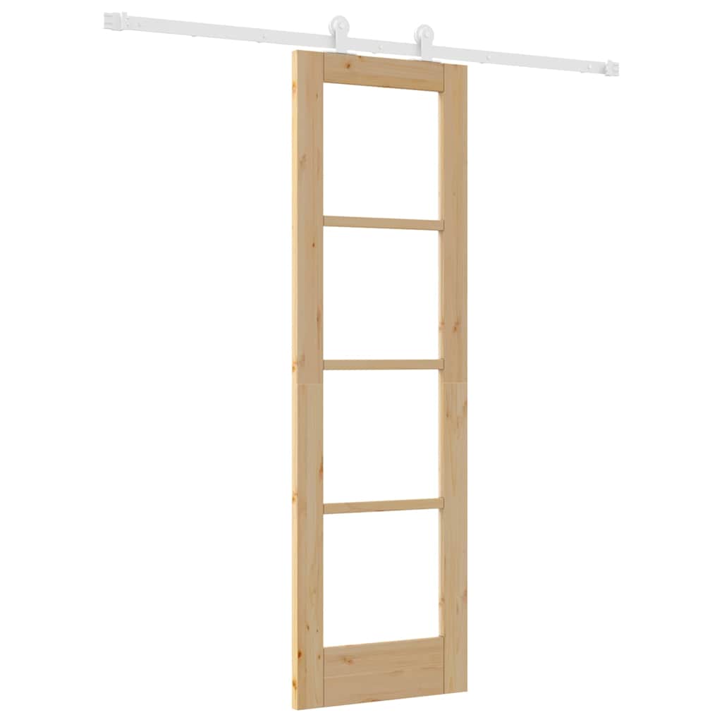 Klizna vrata ORKDAL 61 x 198,5 cm Masivna borovina i staklo