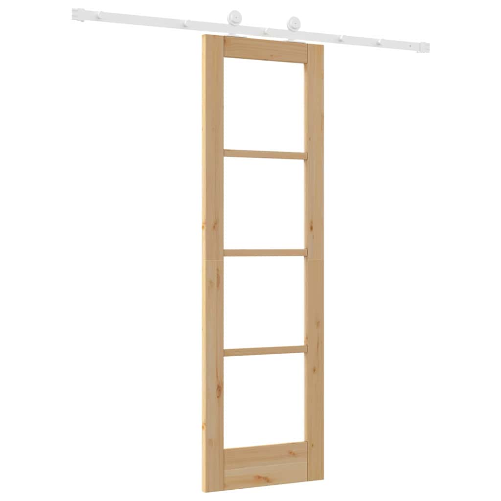 Klizna vrata ORKDAL 61 x 198,5 cm Masivna borovina i staklo