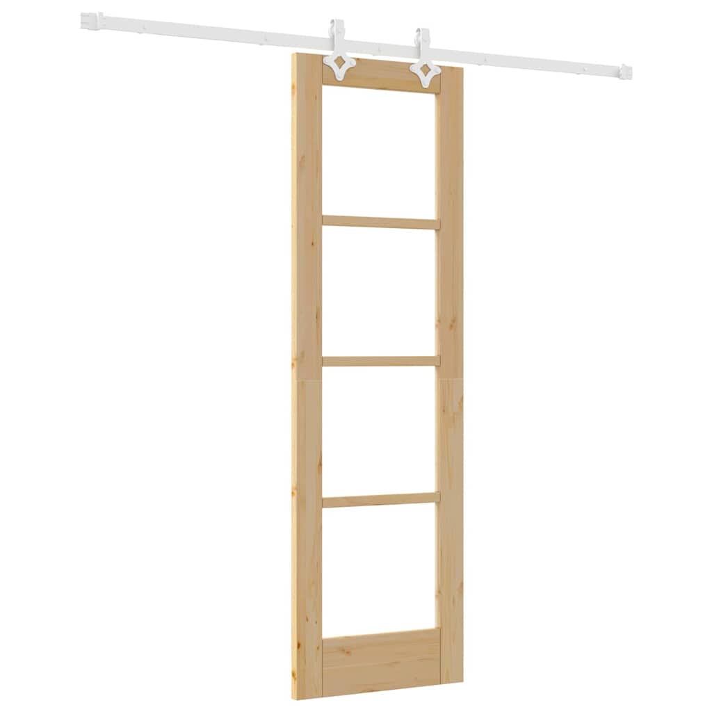 Klizna vrata Prirodna 61 x 198,5 cm Masivna borovina i staklo