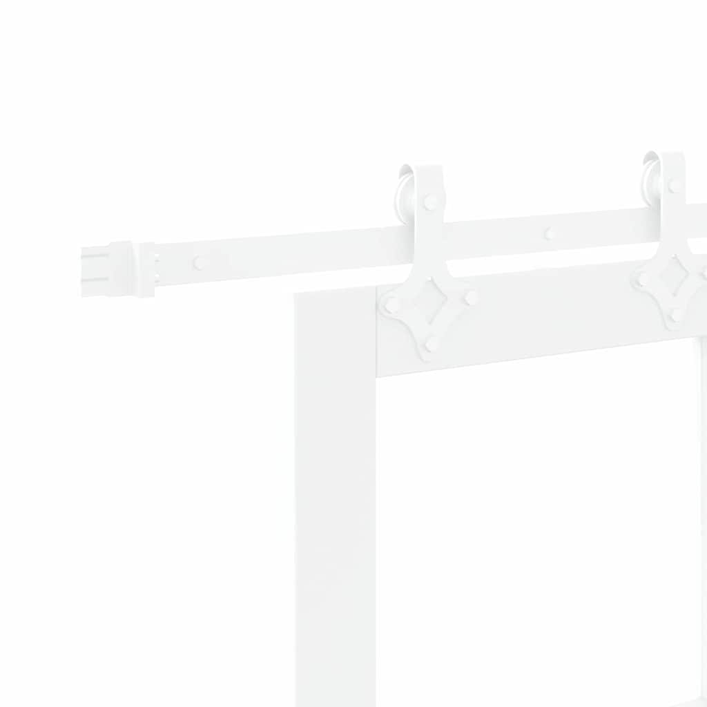 Klizna vrata Bijelo 93 x 232 cm Masivna borovina i staklo