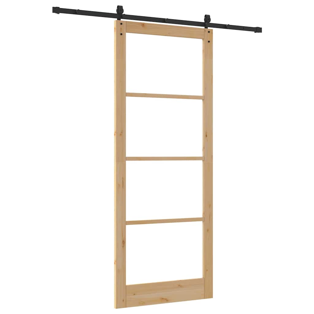 Klizna vrata Prirodna i crna 93 x 232 cm