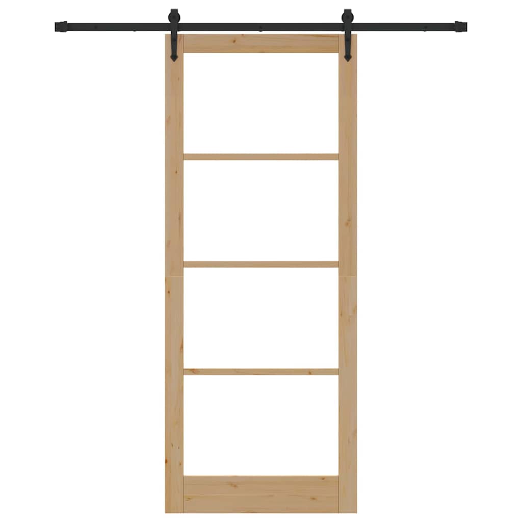 Klizna vrata Prirodna i crna 93 x 232 cm
